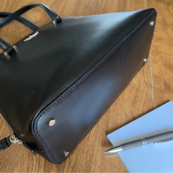 Kate Spade New York Women’s Black Leather Patterson Drive Meduim Satchel Handbag - Picture 4 of 12